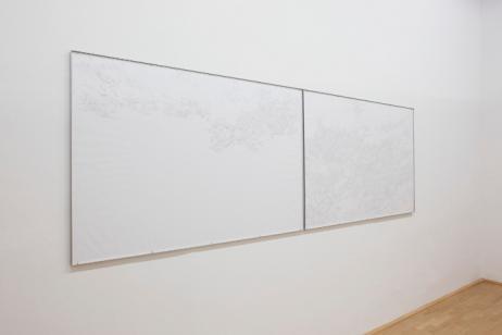 Obstruction, 2006, Bleistift auf Transparentpapier, 101x301 cm