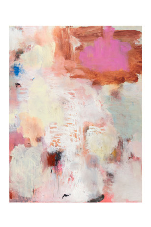 Paying off the Angels, 2019, Acryl, Pastell, Öl auf Leinwand, 
200 × 150 cm.