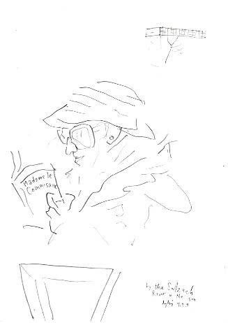 Per Dybvig, By the Salzach River in the Sun 14.2.19, 2019, 
pencil on paper, ca. 21 x 29,7 cm