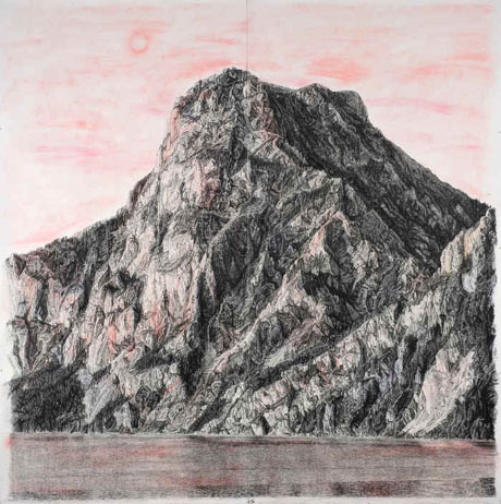 Hauenschild/Ritter, Traunstein I, 2008, pastell on paper, 220 x 220 cm